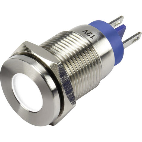 TRU COMPONENTS GQ16F-D/W/12V/N LED-Signalleuchte Weiß   12 V/DC