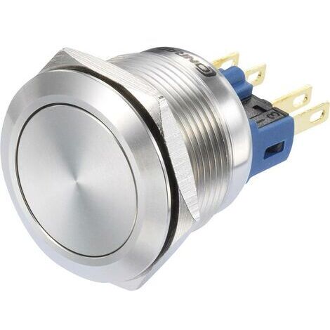 TRU COMPONENTS GQ22-11/S Interrupteur à pression 250 V/AC 3 A 1 x On/(On) à rappel (Ø) 21 mm IP65 1 pc(s) A450661