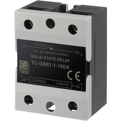 TRU COMPONENTS Halbleiterrelais TC-GSR-1-10DA 10 A Schaltspannung (max.): 480 V/AC Gleichstromschalt