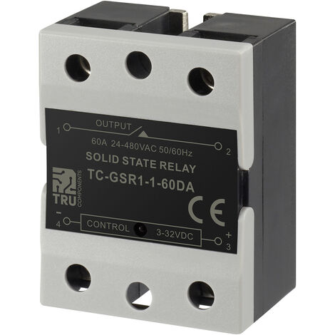TRU COMPONENTS Halbleiterrelais TC-GSR-1-60DA 60 A Schaltspannung (max.): 480 V/AC  1 St.