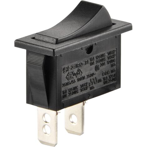 Tru Components – Interrupteur à bascule 1587531 – 250 V/AC 10 A – 1 X OFF/ON à accrochage – Pour installation électrique professionnelle