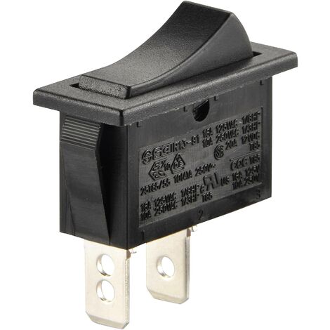 Tru Components – Interrupteur à bascule 250 V/AC 10 A – Montage Snap-in – Homologations UL, CSA – 1 pc