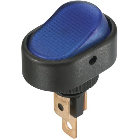 TRU COMPONENTS INTERRUPTEUR À BASCULE TC-R13-133B3 12 V/DC 30 A 1 X OFF/ON À ACCROCHAGE 1 PC(S) BLEU 1588027