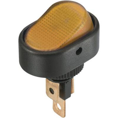 TRU COMPONENTS INTERRUPTEUR À BASCULE TC-R13-133B3 12 V/DC 30 A 1 X OFF/ON À ACCROCHAGE 1 PC(S) JAUNE 1588024