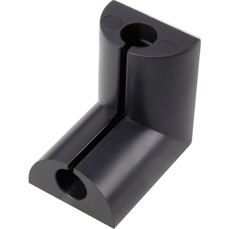 TRU COMPONENTS  Kabelclip  1226937 Bündel-Ø-Bereich 6.70 mm (max)  für Winkelmontage Schwarz 1 St.
