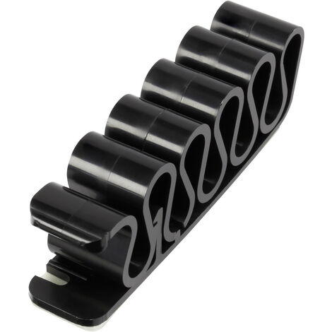 TRU COMPONENTS  Kabelclip selbstklebend 630913 Bündel-Ø-Bereich 8 mm (max)   Schwarz 1 St.