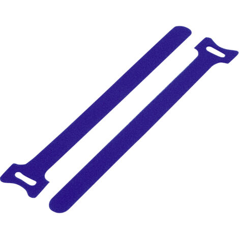 TRU COMPONENTS   Klettkabelbinder zum Bündeln Haft- und Flauschteil (L x B) 310 mm x 16 mm Blau 20 S