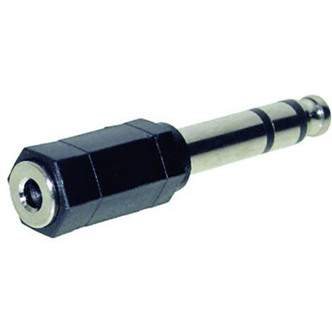 TRU COMPONENTS  Klinken-Adapter Klinkenstecker 6.35 mm - Klinkenbuchse 3.5 mm Stereo, Mono Polzahl:3