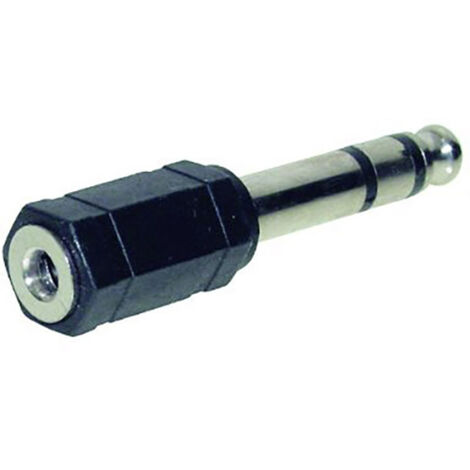 TRU COMPONENTS  Klinken-Adapter Klinkenstecker 6.35 mm - Klinkenbuchse 3.5 mm Stereo Polzahl:3 1 St.