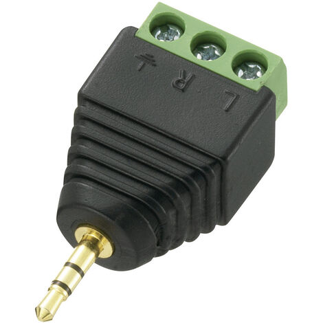 TRU COMPONENTS Klinken-Steckverbinder 2.5 mm Stecker, gerade Polzahl: 3 Stereo Schwarz 1 St.