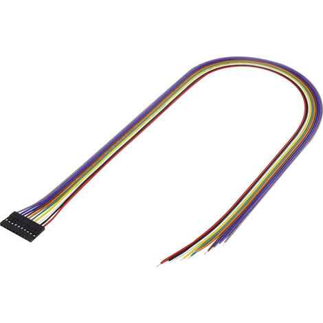 TRU COMPONENTS Konfektionierte Litze  Polzahl Gesamt 10 Rastermaß: 2.54 mm 1244006 1 St.
