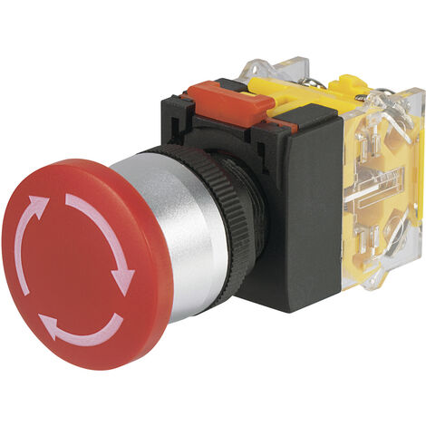 TRU COMPONENTS LAS0-A3Y-11TS Not-Aus-Schalter  250 V/AC 5 A 1 Öffner, 1 Schließer IP40 1 St.