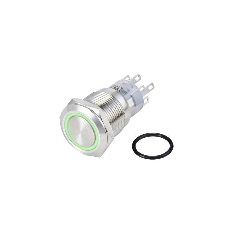 Tru Components - TC-10090980 LAS1-AGQ-22ZE/G/24V/S Bouton-poussoir antivandalisme 250 v/ac 3 a 2 x On/On à accrochage ver