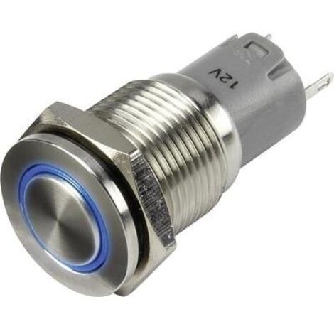 TRU COMPONENTS LAS2GQPF-11E/B/12V/S/P Pulsante antivandalo 48 V/DC 2 A 1x Off / (On) Momentaneo Blu IP65 1 pz.