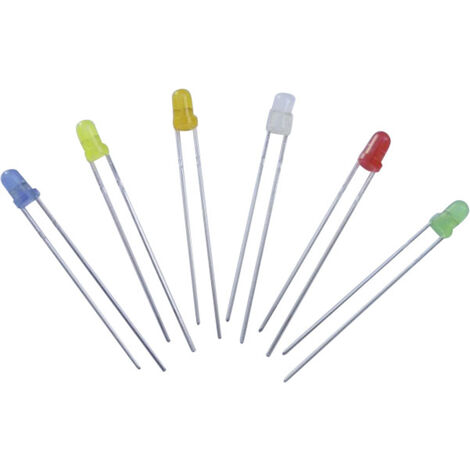 TRU COMPONENTS LED-3-BLINK-BLAU-500 LED bedrahtet  Blau Rund 3 mm 500 mcd 60 ° 20 mA