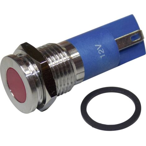 TRU COMPONENTS LED INDICATOR 12 MM 12V FLAT HEAD RED