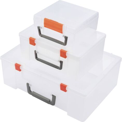 TRU COMPONENTS Mallette de rangement (L x l x H) 365 x 270 x 124 mm Nombre de compartiments: 5 séparations variables, avec poignée Contenu 3 pc(s) Y412763