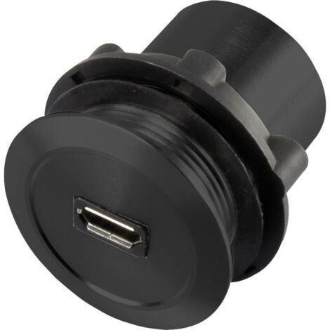 TRU COMPONENTS Micro USB-01-BK Adaptateur embase femelle Micro USB A femelle vers Micro USB B mâle Contenu: 1 pc(s) Y834041