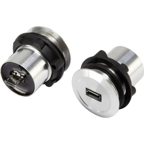 TRU COMPONENTS Micro USB-01 Presa da incasso micro USB 2.0 Presa Presa micro USB e spina micro USB Contenuto: 1 pz.