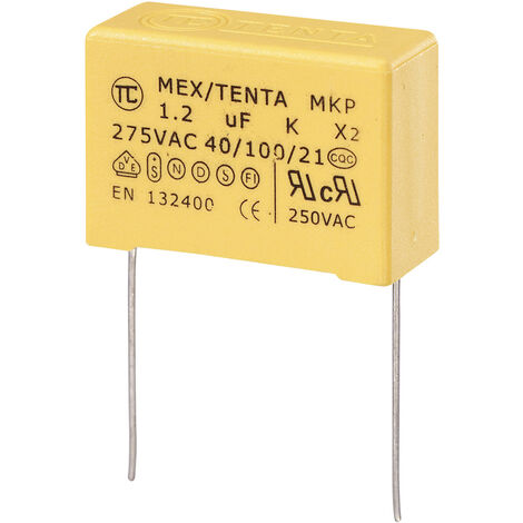 TRU COMPONENTS MKP-X2 1 St. MKP-X2-Funkentstör-Kondensator radial bedrahtet  1.2 µF 275 V/AC 10 % 27