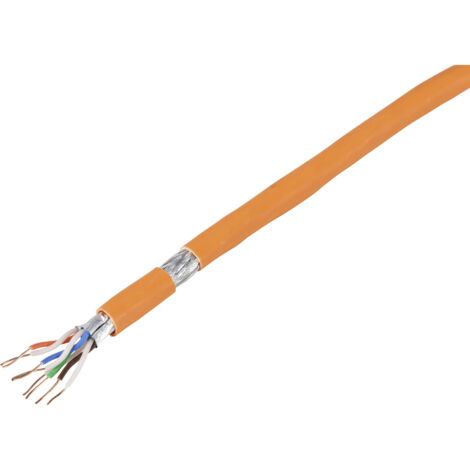 TRU COMPONENTS Netzwerkkabel CAT 6a S/FTP 4 x 2 x 0.24 mm² Orange 50 m