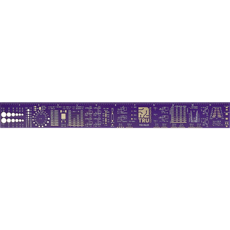 PCB Ruler L x B x H TRU COMPONENTS PCB Lineal Magenta 1 St 300 x 34 x 1 mm