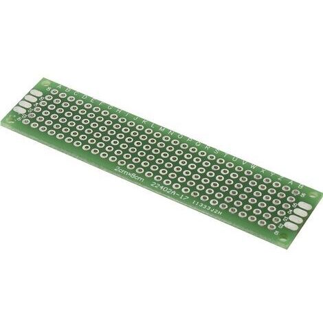 TRU COMPONENTS PCB2-4060 Platine d'expérimentation Epoxy (L x l) 60 mm x 40 mm 35 µm Pas 2.54 mm Contenu 1 pc(s)