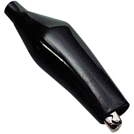 TRU COMPONENTS Pince crocodile noir Plage de serrage max.: 9 mm Longueur: 28 mm 1 pc(s) S655901