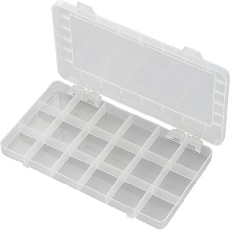 TRU COMPONENTS PP18-01 Scatola minuteria (L x L x A) 195 x 100 x 13 mm Scomparti: 18 suddivisione fissa Contenuto 1 pz.