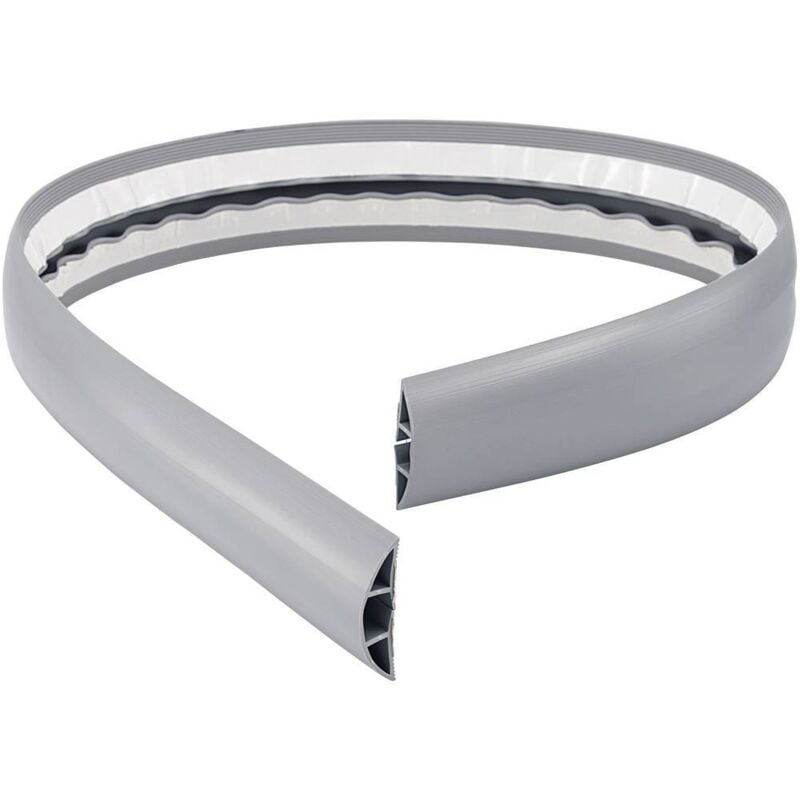 Protège-câbles 1566306 pvc gris Nombre de canaux: 1 1800 mm Contenu: 1.8 m - Tru Components