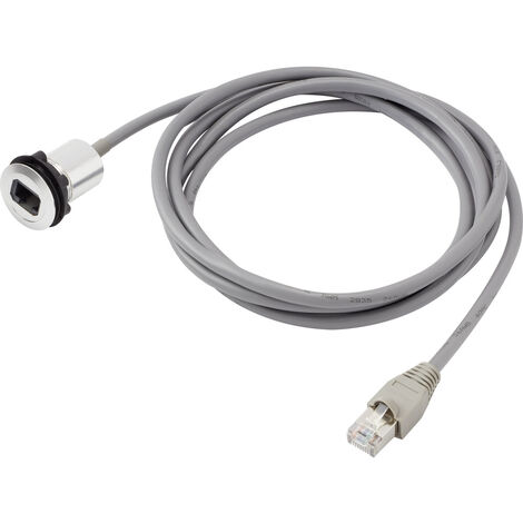 TRU COMPONENTS RJ45-01-BK RJ45-Einbaubuchse 1408771 Buchse, Einbau, Stecker, gerade   Polzahl Sensor
