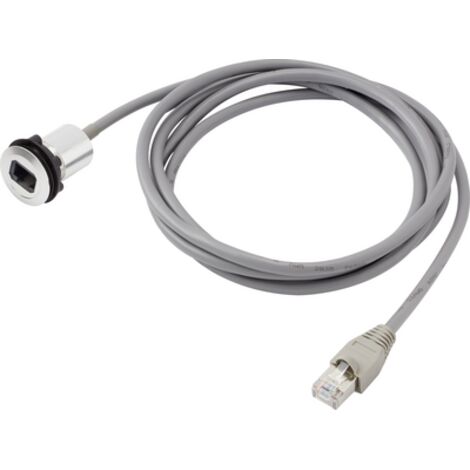 TRU COMPONENTS RJ45-01 Presa da incasso RJ45 1408770 Presa, Spina dritta Poli: 8P8C Numero di poli 8P8C Argento 1 pz.