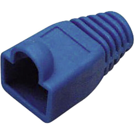 TRU COMPONENTS  RJ45 Steckverbinder CAT 6A mit Knickschutztülle 1582539 Knickschutztülle    Blau 1 S