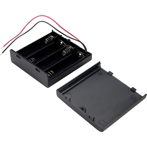 TRU COMPONENTS SBH341-1A Batteriehalter 4x Mignon (AA) Kabel