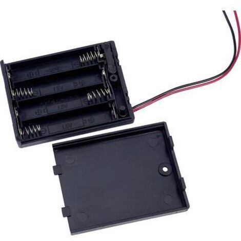 TRU COMPONENTS SBH441AS Support de pile 4x LR3 (AAA) raccordement par fils X453491