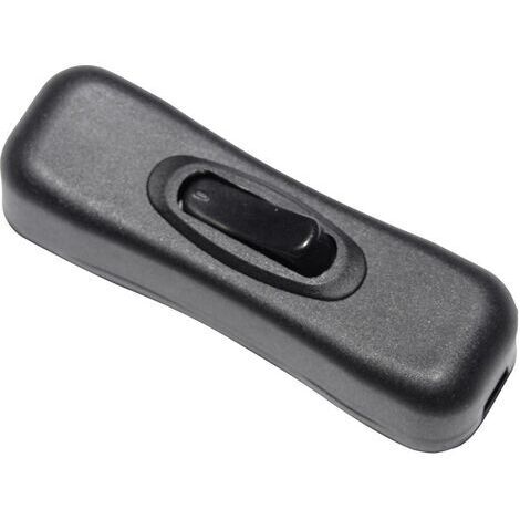 TRU COMPONENTS  Schnurschalter  Schwarz 1 x Aus/Ein 2 A   1 St.