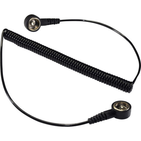 TRU COMPONENTS SpKL-10-366-KK ESD-Erdungskabel   3.66 m Druckknopf 10 mm