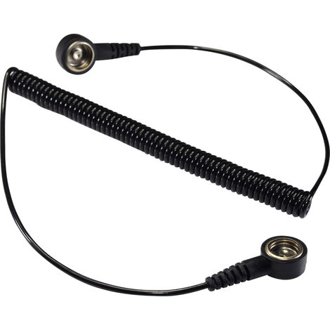 TRU COMPONENTS SpKL-4-183-KK ESD-Erdungskabel   1.83 m Druckknopf 4 mm