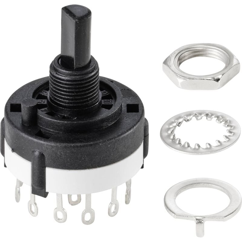 Tru Components - TC-9415600 SR26A-3X4-F20 commutateur rotatif 250 v 150 ma 12 x 30 ° 1 pc(s)