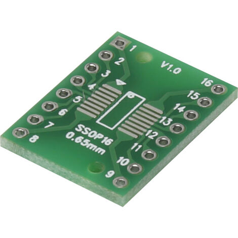 TRU COMPONENTS SSOP16-L Experimentierplatine  Epoxyd (L x B) 18 mm x 15.6 mm 35 µm Rastermaß 2.54 mm