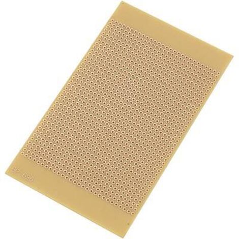 TRU COMPONENTS SU527696 Platine d'expérimentation Bakélite (L x l) 12.5 cm x 7.3 cm 35 µm Pas 2.54 m