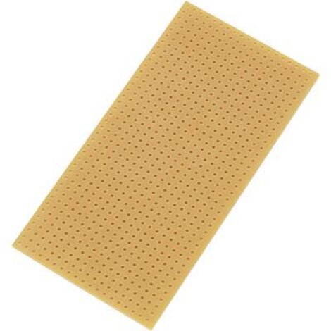 TRU COMPONENTS SU528404 Platine Euro sans couche de cuivre Bakélite (L x l) 100 mm x 50 mm Pas 2.54 mm Contenu 1 pc(s) S839771