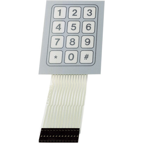 TRU COMPONENTS SU709948 Folientastatur  Tastenfeld Matrix 1 x 12 1 St.