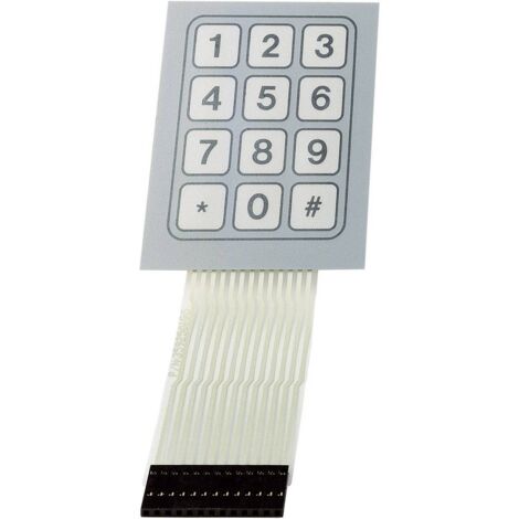 TRU COMPONENTS SU709948 Tastiera a membrana Matrice tastiera 1 x 12 1 pz.
