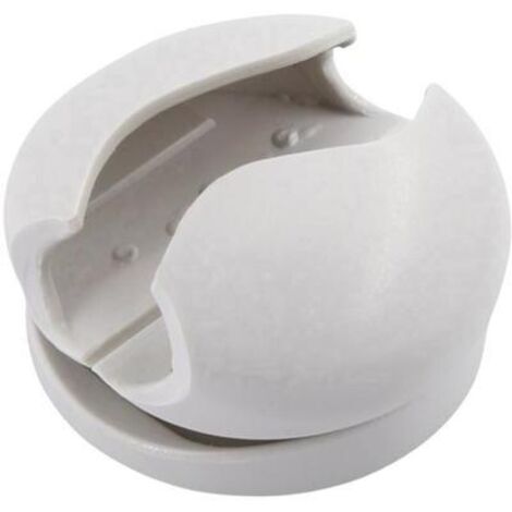 TRU COMPONENTS SUPPORTO PER CAVO AUTOADESIVO, 93013C1205, DIAMETRO 8 MM, COLORE: BIANCO, 5 PEZZI