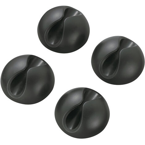 TRU COMPONENTS SWC-10BK/4P Kabelhalter selbstklebend 542240 Bündel-Ø-Bereich 9 mm (max) Schwarz 4