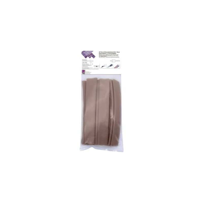 Assortiment de gaines thermorétractables 3:1 Tru Components marron ø avant retreint: 12 mm 15 pc(s)