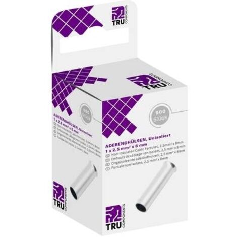 TRU COMPONENTS T1904C086 Capocorda 2.50 mm² Non isolato Argento 500 pz.