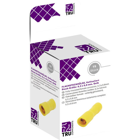TRU COMPONENTS T1904C119 Flachsteckhülsen-Sortiment  Steckbreite: 6.30 mm Steckdicke: 0.80 mm 180 °