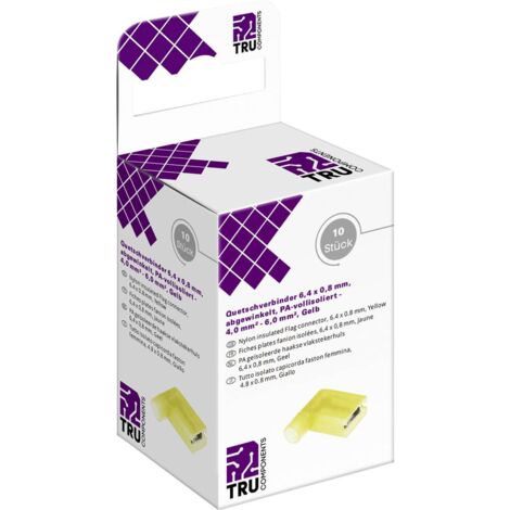 TRU COMPONENTS T2010C367 ASSORTIMENTO DI CAPICORDA A COMPRESSIONE LARGHEZZA SPINA: 4.8 MM SPESSORE SPINA: 0.5 MM 90 °